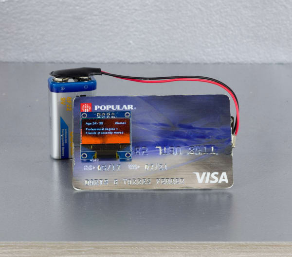 Gabriella Torres Ferrer, Personal Data Mine 001 (Credit Card), 2018