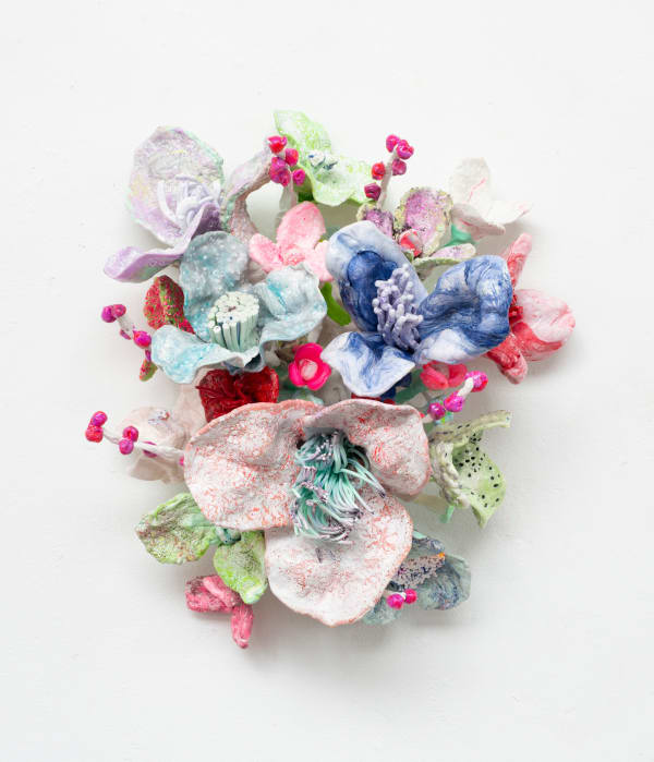 Stefan Gross, 3 Flower Bonanza terracotta, rose