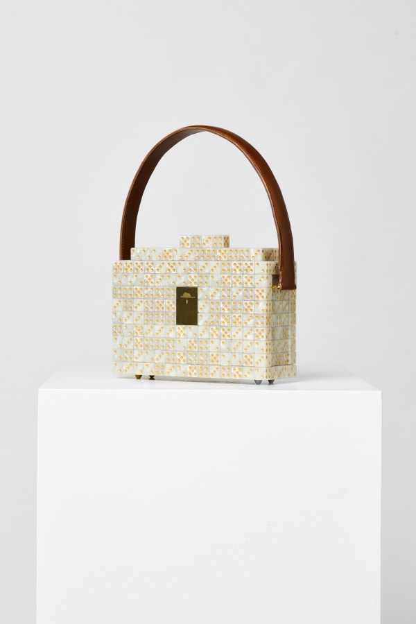 Diederik Schneemann, Lucky Dice - Bag Creme with gold dots