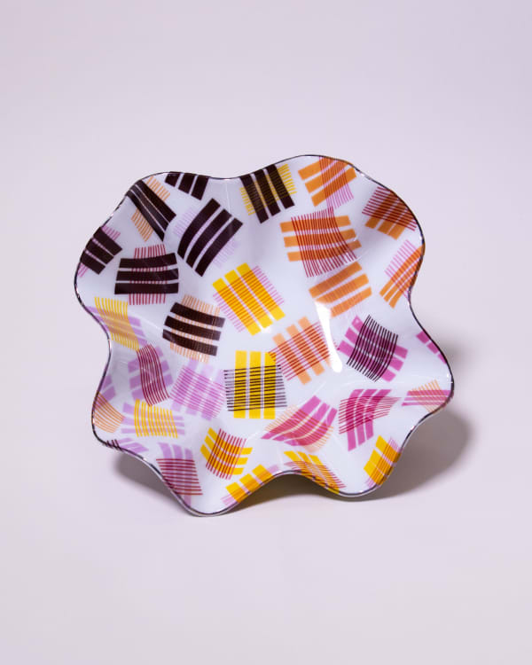 Simone Post, POST-PORCELAIN - re-wrapped Arita Ware: Pleated Bowl, 2024