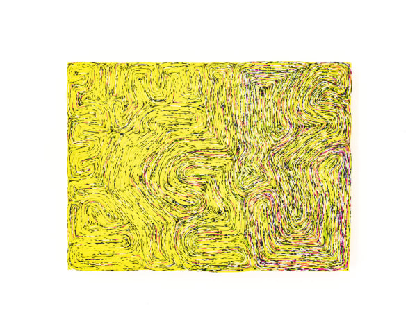Simone Post, Small wall piece - Yellow