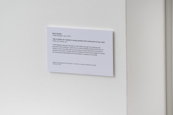 Ryan Gander, This is Public Art / Hands in empty pockets with nothing left to lose, 2022