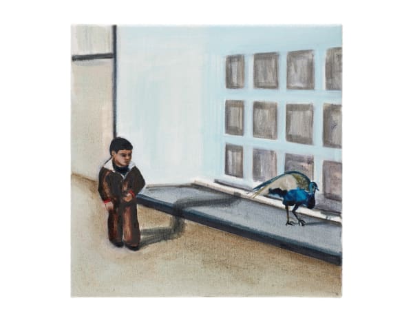 Matthew Krishanu, Boy and Peacock, 2022