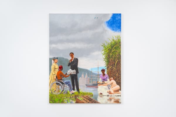 Kimathi Donkor, Maria Firmina dos Reis reads to Henry Tate: Luís Gama, Donald Rodney and Isabel Braganza confer, 2014