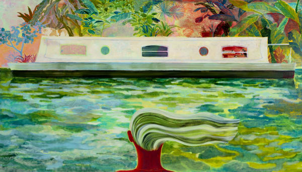 A boat across the canal