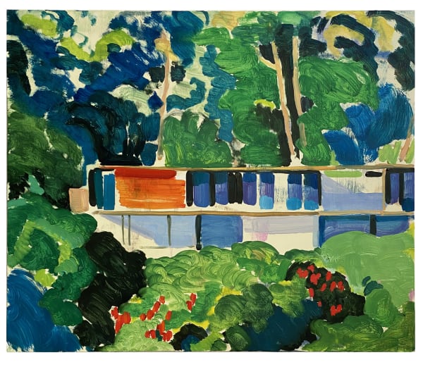 Tim Braden Jalousie, 2021 oil on panel 50 x 60 cms 19 69/100 x 23 31/50 inches