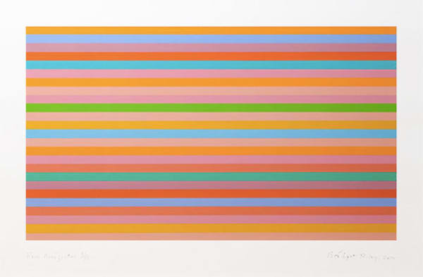 Bridget Riley b. 1931Rose Horizontal, 2018 Signed & dated - ed. # 34/75 Screenprint 64.3 x 97.6cm