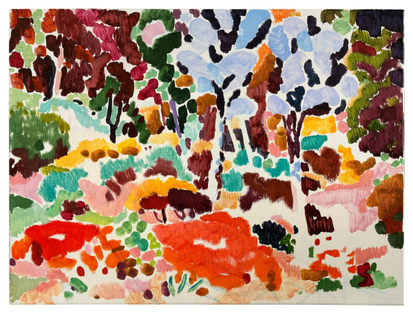 Colouring Garden in Carmine, scarlet and violet