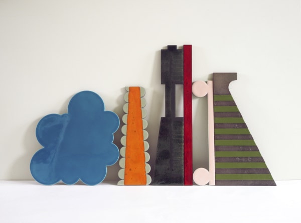 Lubna Chowdhary Long Distance, 2018 Ceramic - six elements 50 x 90 x 10cm