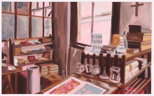 Study for the door to the office is open