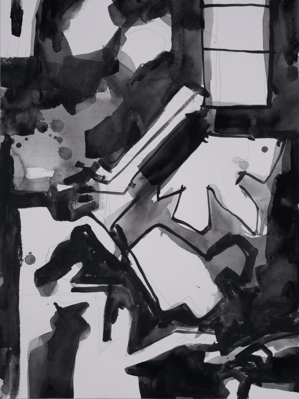 Stephanie Crawford, Black & White Interior #3, 2021