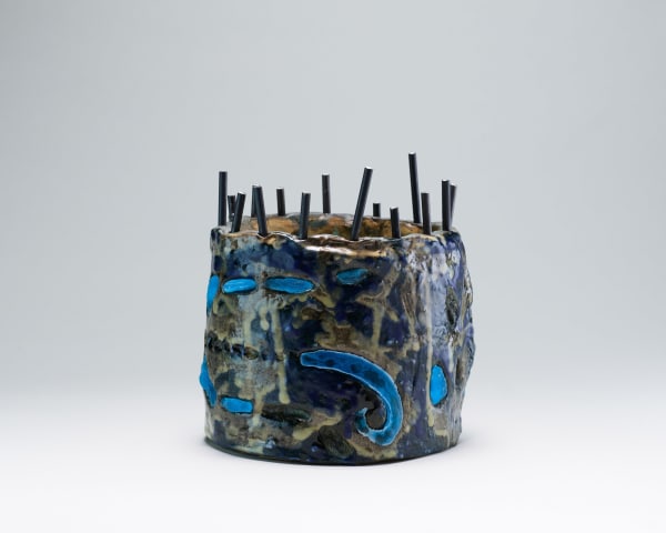 Sahar Khoury, Untitled (Green blue crown), 2024