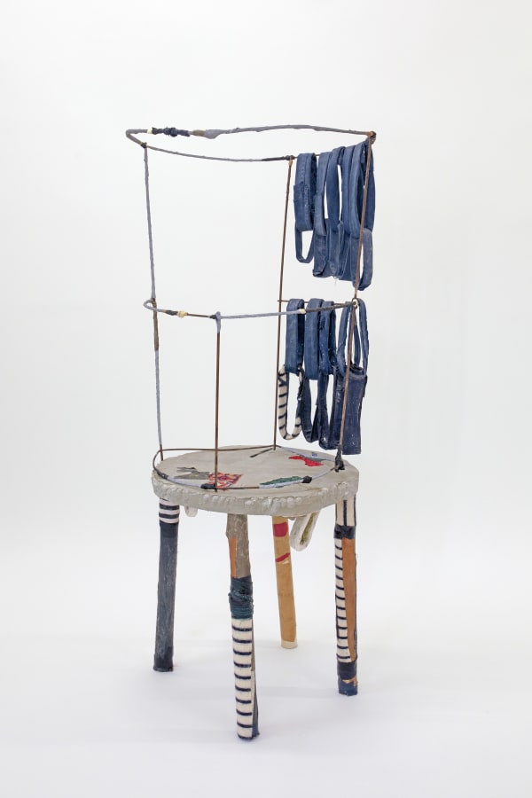 Sahar Khoury, Untitled (tomato cage on four legs), 2019