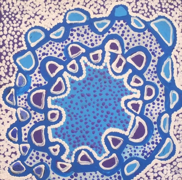 Gayle Napangardi Gibson, Mina Mina Jukurrpa (Mina Mina Dreaming) - Ngalyipi, 2014