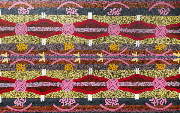 Clifford Possum Tjapaltjarri, Rock Wallaby & Lightning Dreaming - Mount Wedge, c.1995