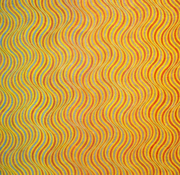 yellow oil painting by artist David Whitaker represented by Rebecca Hossack Gallery