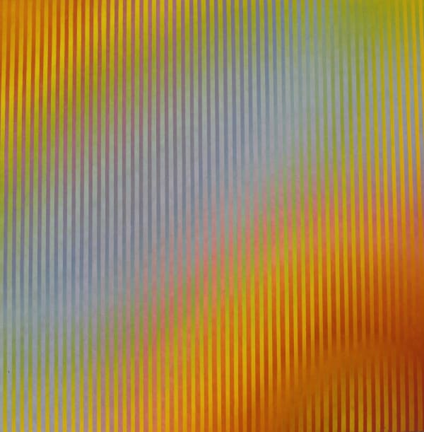 Colourful painting by David Whitaker, oil on canvas