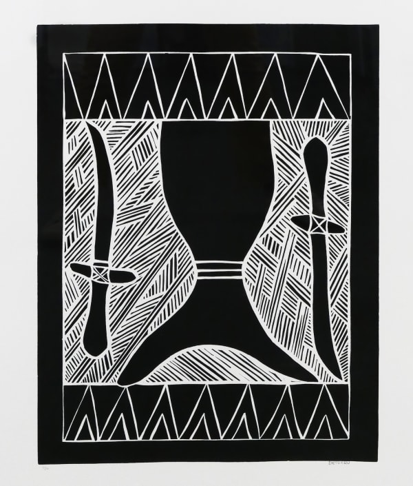 Deturru Yunupingu, linocut, Yirrkala, Aboriginal artist and artwork