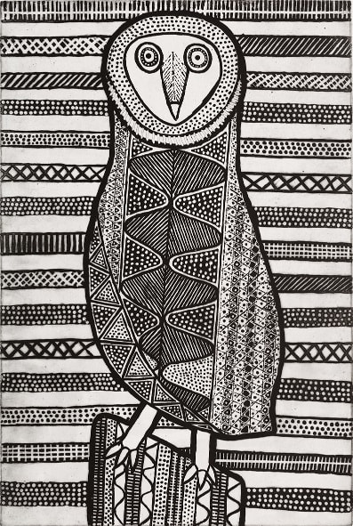 Janice Murray, sugar lift and aquatint, Tiwi, Aboriginal artwork and artist