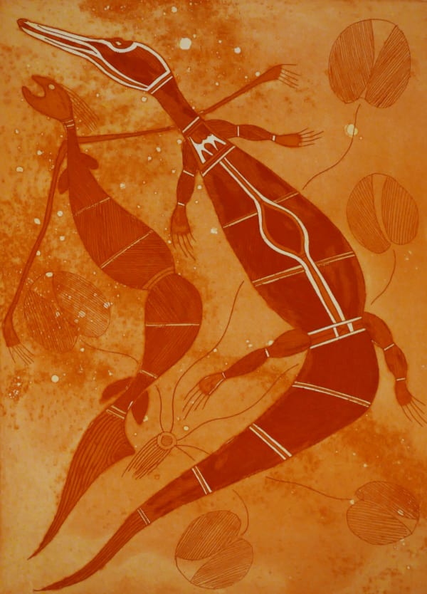 Gabriel Maralngurra is an Indigenous Aboriginal Australian artist from … who was heavily influenced by the rock art painting tradition from West Arnhem Land galleries, currently being exhibited amongst contemporaries at the EXPO Chicago art fair by the Rebecca Hossack Gallery in London.