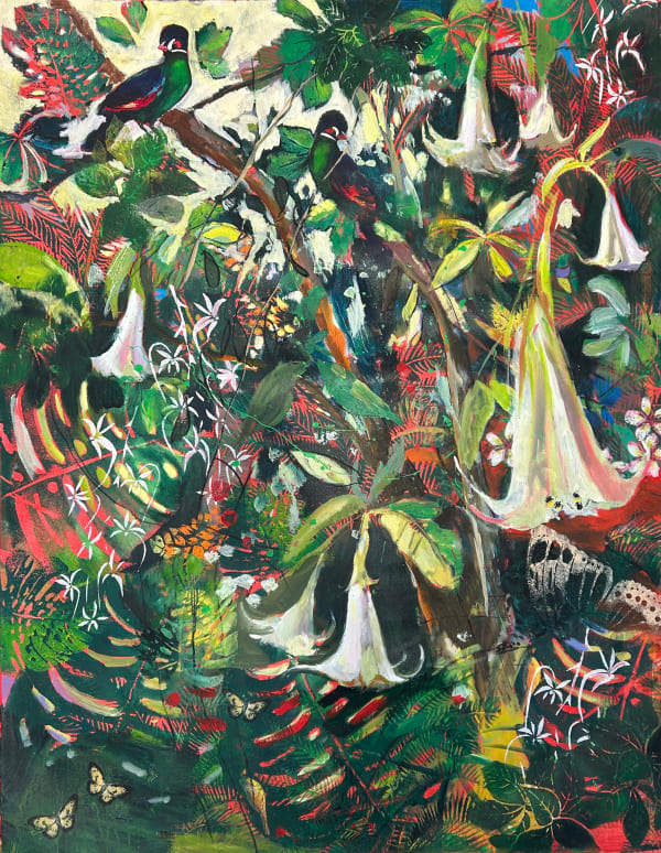 Sophie Walbeoffe, Ringing Bells in the Forest with Hartlaub's Turaco, 2024