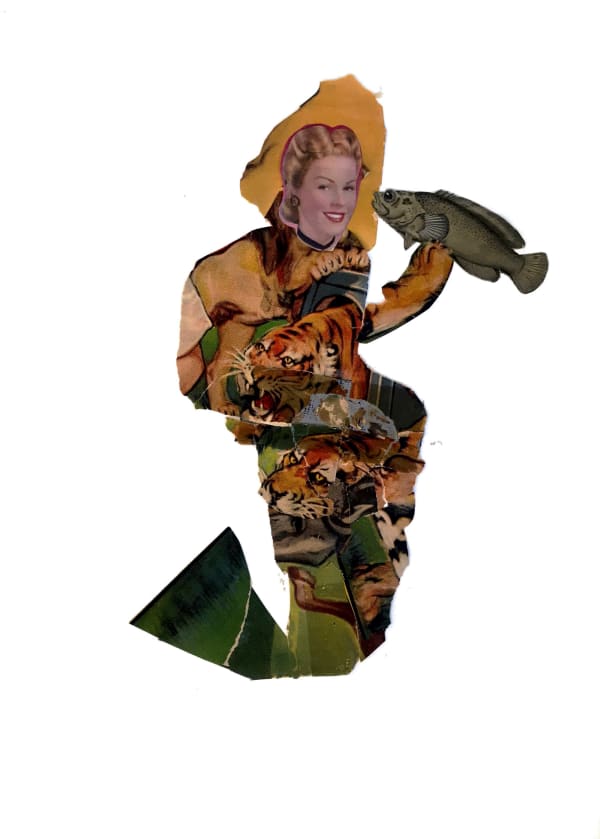 he plays around with forms, patterns and compositions, letting a figure grow organically before gluing it in place.