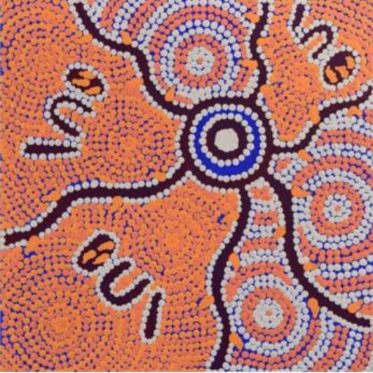 Letoya Nakamarra Curtis, Yarla Jukurrpa (Bush Potato Dreaming) - Cockatoo Creek, 2016
