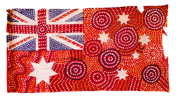 Tina Napangardi Martin with Patrick Waterhouse, Australian People’s Flag. Revised with Tina Napangardi Martin, 2014-2018