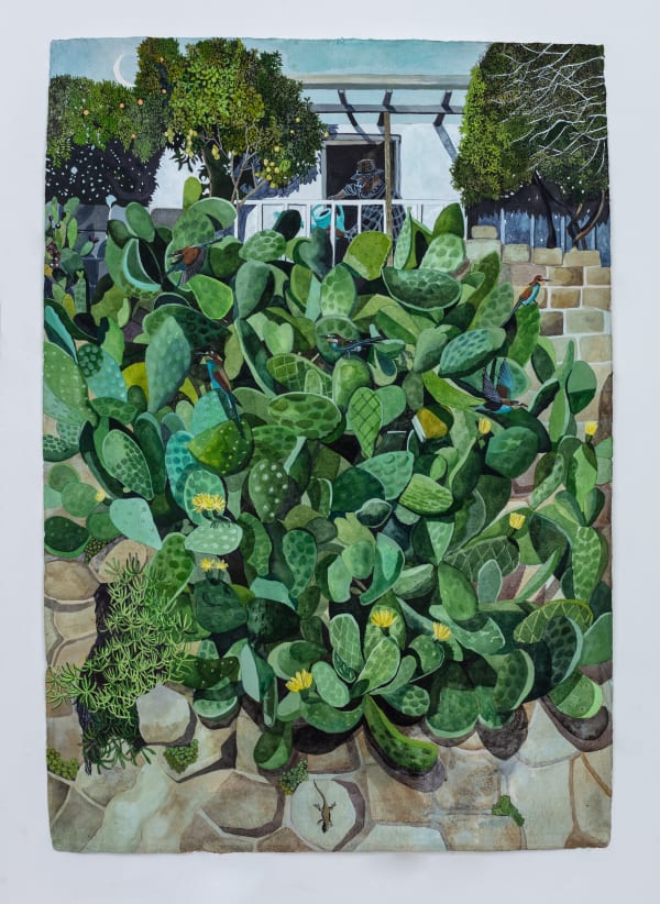 Sophie Charalambous, Evening Garden with Bee Eaters, 2024