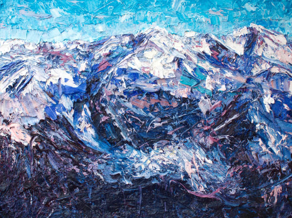 Holly Zandbergen, Fox Glacier from Above, 2017