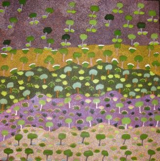 Artists of Ampilatwatja, View of country (kindy ross), 2011