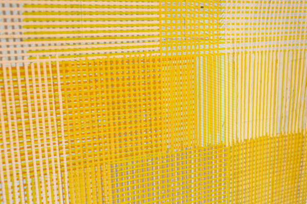 yellow oil painting by artist David Whitaker represented by Rebecca Hossack Gallery