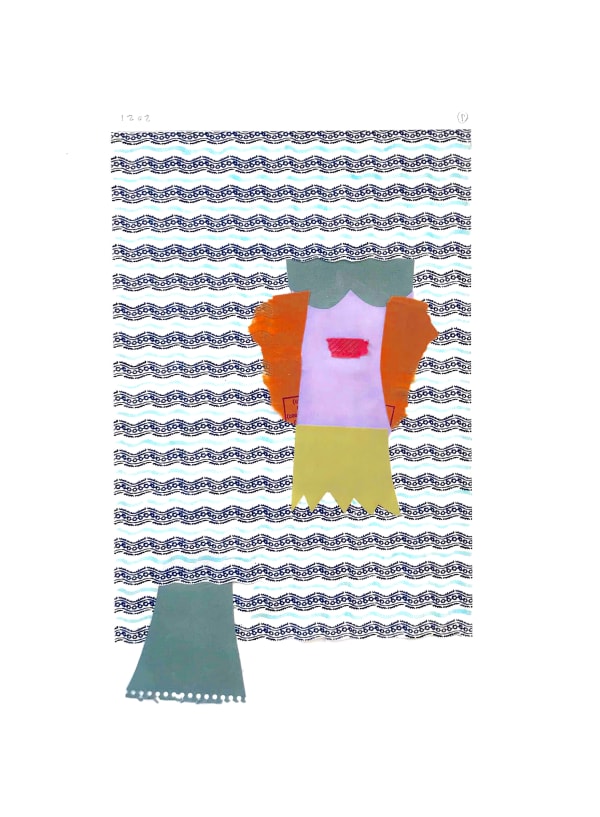 he plays around with forms, patterns and compositions, letting a figure grow organically before gluing it in place.