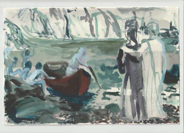 Alice Macdonald, Charon Ferries the Dead Over the River Acheron, 2024