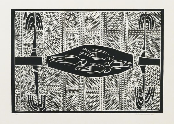 Dhuwarrwarr Marika, Wawilak - People in Hollow Log, 1996