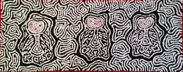 Juliette Nampijinpa Brown, Jarlajirrpi Jukurrpa (Owlet Nighjar Dreaming), 2015