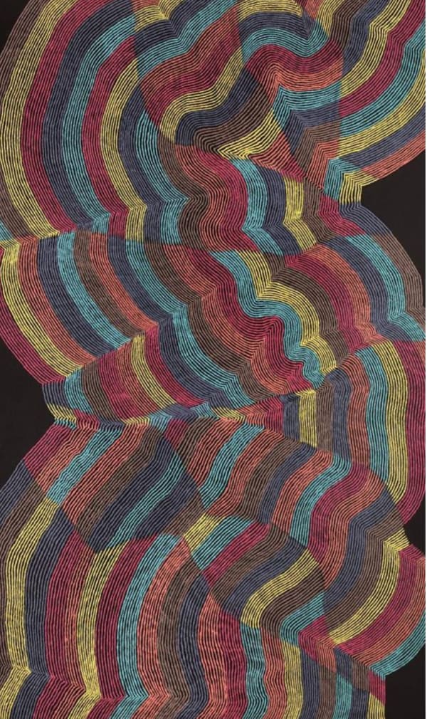 Flora Nakamarra Brown, Mina Mina Jukurrpa (Mina Mina Dreaming), 2022