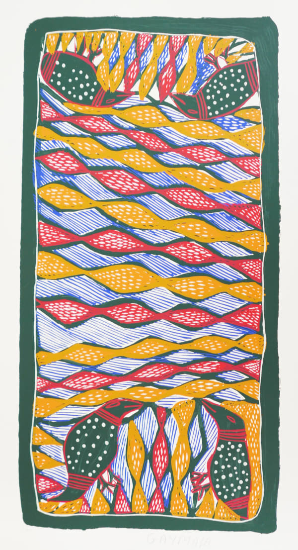 Nancy Gaymala Yunupingu, screenprint, Yirrkala, Aboriginal artist and artwork