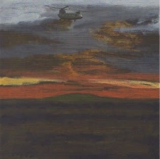 David Inshaw, Sunset Etchilhampton, 2012-14