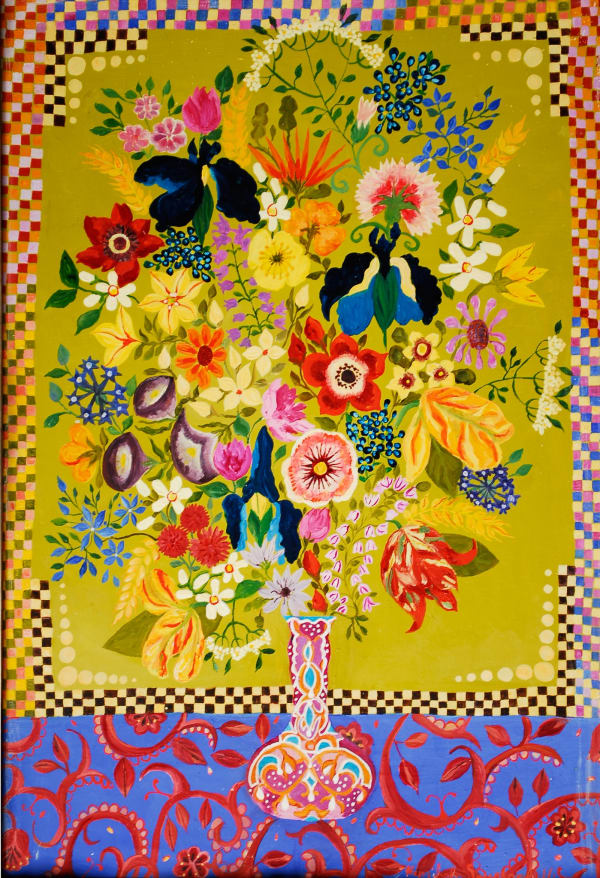 Hepzibah Swinford, Flowers in a Moroccan Vase, 2014