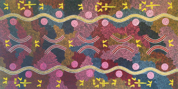 Clifford Possum Tjapaltjarri, Possum & Rock Wallaby Dreaming - Napperby, c.1995
