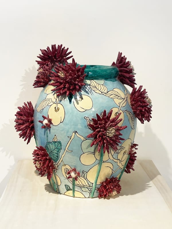Fons van Laar, Vase Dahlia & Plums, 2024