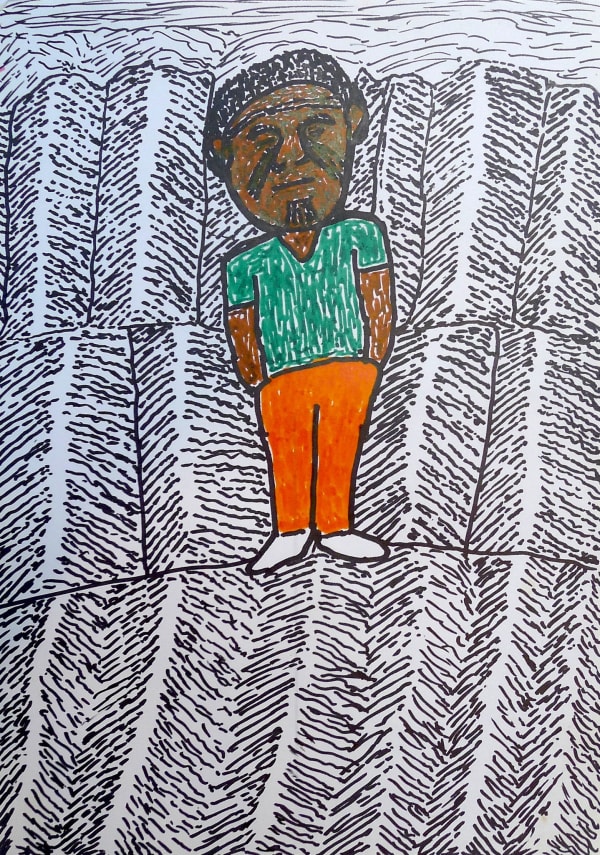 Jimmy Pike, Self-portrait in the sandhills