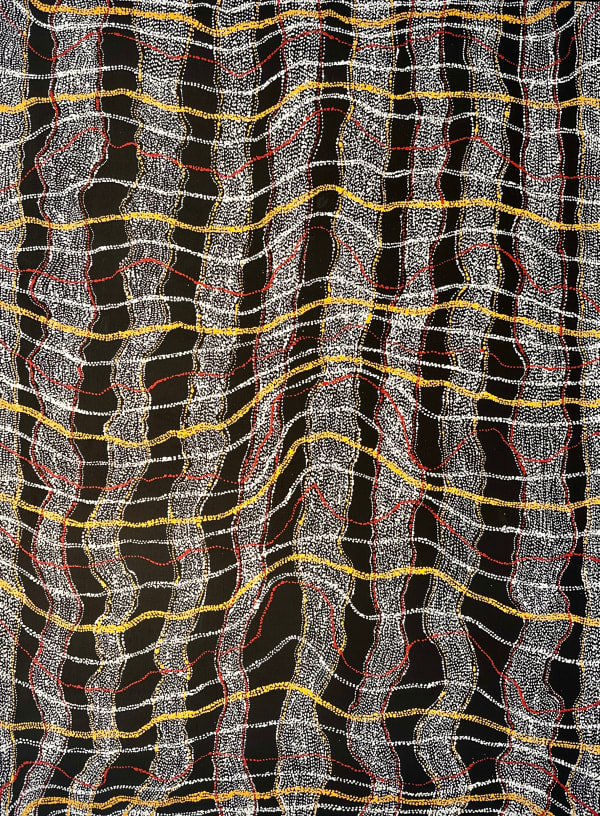 Sabrina Nangala Robertson, Ngapa Jukurrpa (Water Dreaming) - Pirlinyarnu, 2025