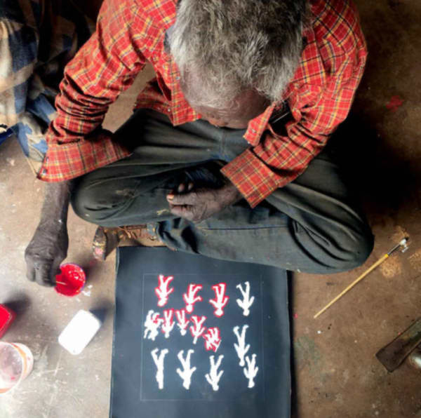 Motorbike Paddy Ngale, Artist Working in Utopia, 2019