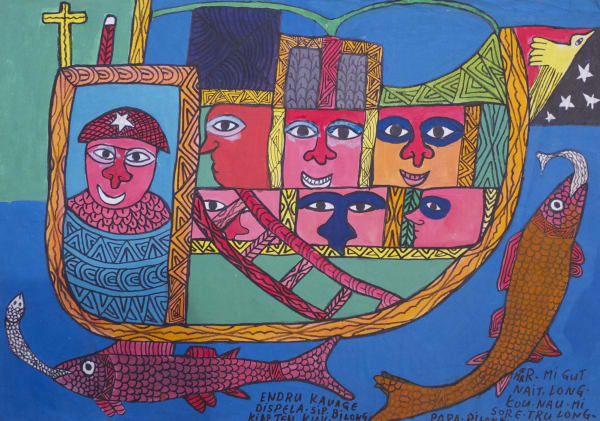 School of Kauage, Sitting Next To Kiapten Kuk, 1996