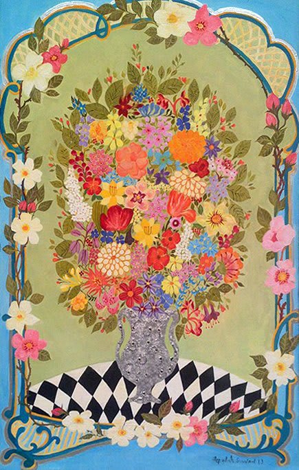 Hepzibah Swinford, Flowers in a Silver Vase, 2013