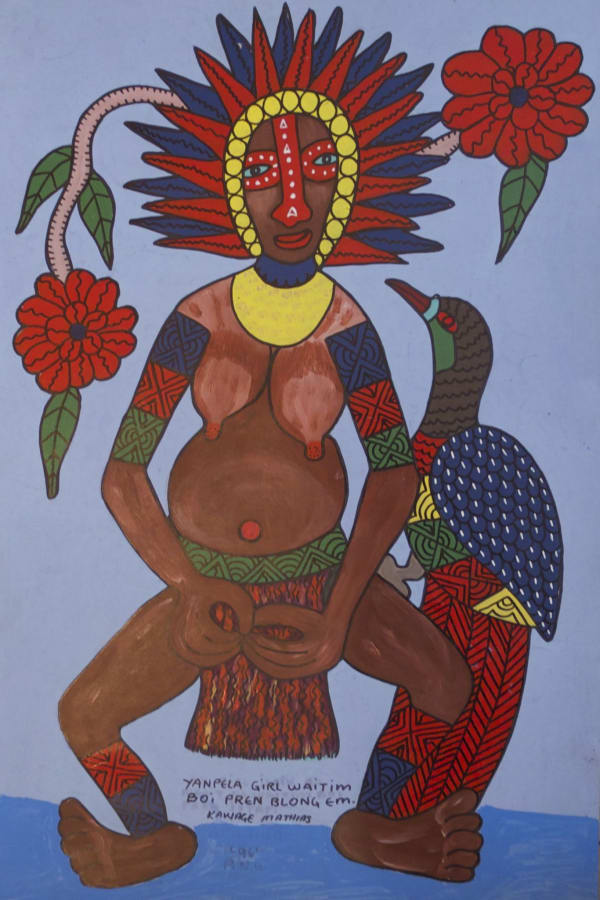 School of Kauage, Yanpela Girl Waiting For Boy, 1996