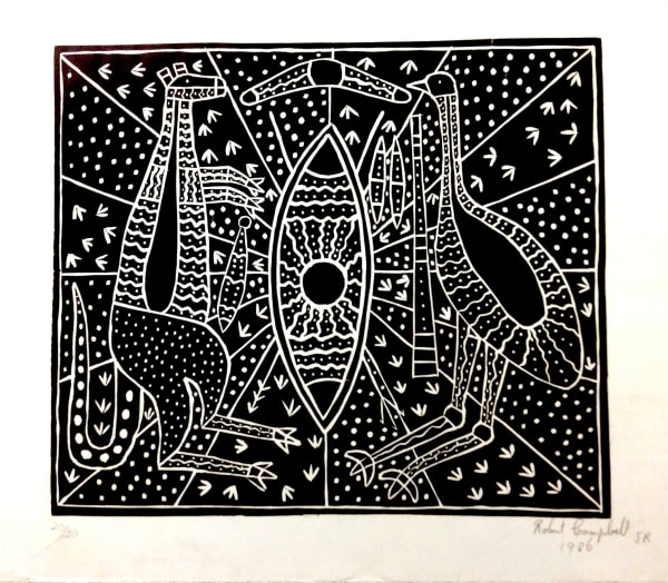 Robert Campbell Jnr, 2 Kangeroos And A Boomerang, 1986