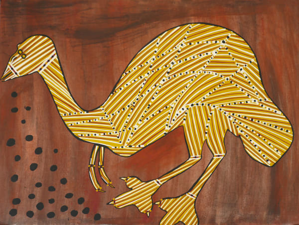 Joe Guymala is an acclaimed Indigenous Aboriginal Australian artist from a remote community in Western Arnhem Land Australia, who is currently being exhibited amongst his contemporary painters at the EXPO Chicago art fair by the Rebecca Hossack Gallery in London.